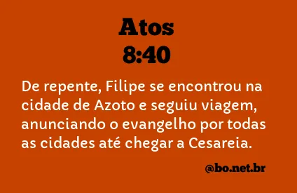 Atos 8:40 NTLH