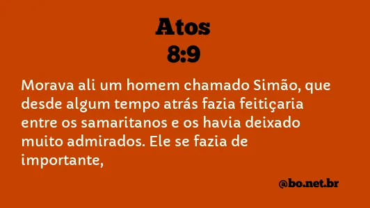 Atos 8:9 NTLH