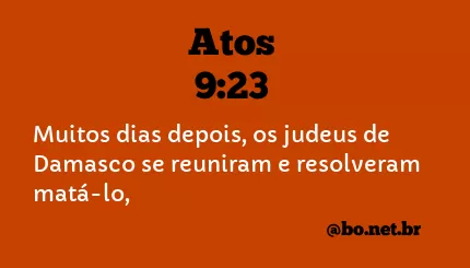 Atos 9:23 NTLH