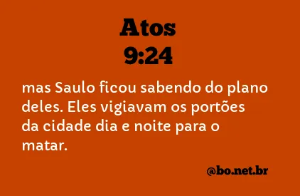 Atos 9:24 NTLH