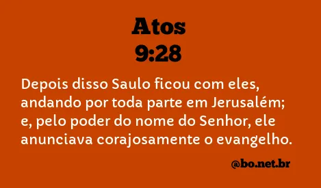 Atos 9:28 NTLH