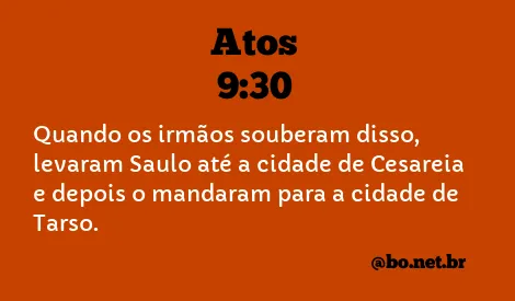 Atos 9:30 NTLH