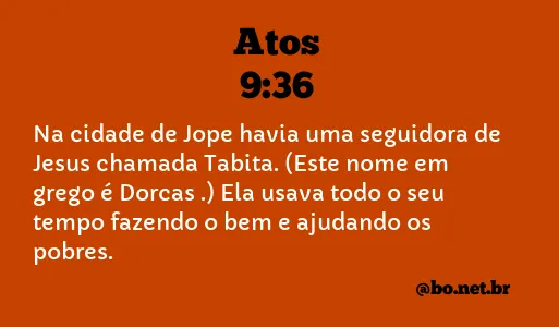 Atos 9:36 NTLH