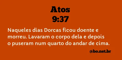 Atos 9:37 NTLH