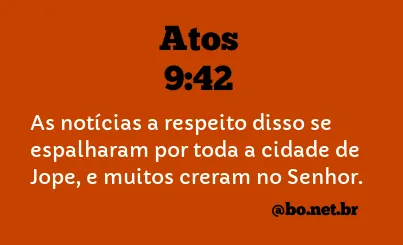 Atos 9:42 NTLH