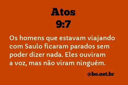 Atos 9:7 NTLH