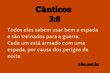 Cânticos 3:8 NTLH