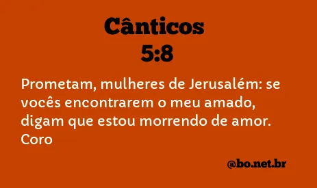 Cânticos 5:8 NTLH