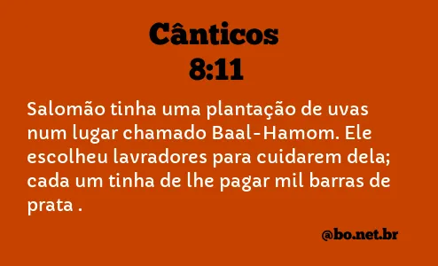 Cânticos 8:11 NTLH