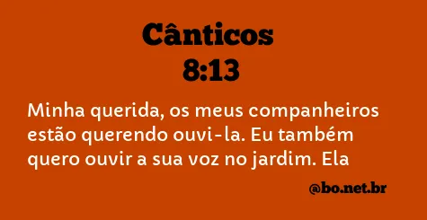 Cânticos 8:13 NTLH