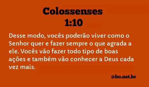 Colossenses 1:10 NTLH