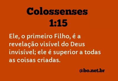 Colossenses 1:15 NTLH