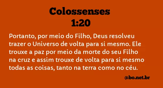 Colossenses 1:20 NTLH