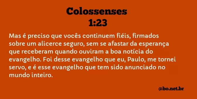 Colossenses 1:23 NTLH