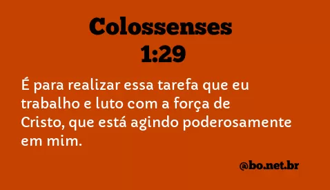 Colossenses 1:29 NTLH