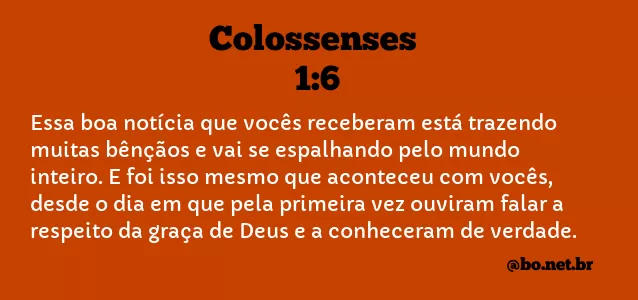 Colossenses 1:6 NTLH