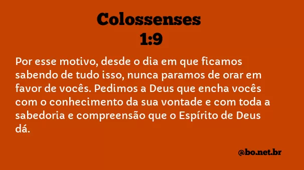 Colossenses 1:9 NTLH