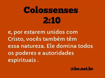 Colossenses 2:10 NTLH