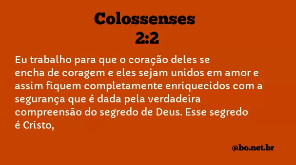 Colossenses 2:2 NTLH