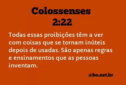 Colossenses 2:22 NTLH