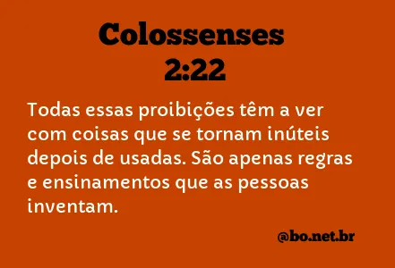 Colossenses 2:22 NTLH