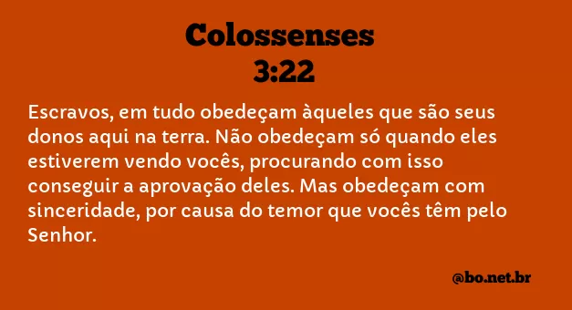 Colossenses 3:22 NTLH