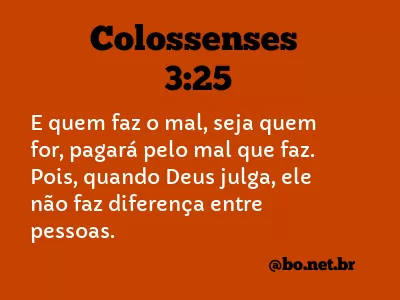 Colossenses 3:25 NTLH