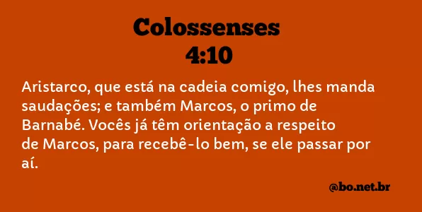 Colossenses 4:10 NTLH