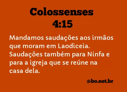 Colossenses 4:15 NTLH