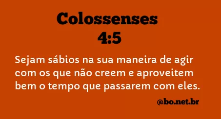 Colossenses 4:5 NTLH
