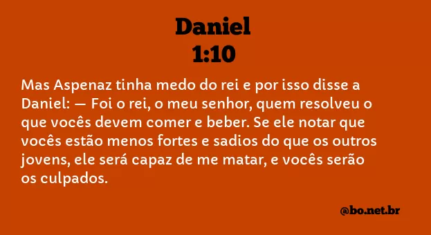Daniel 1:10 NTLH