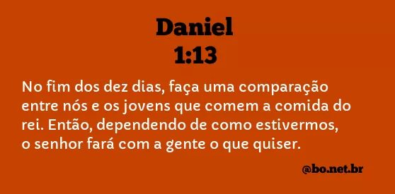 Daniel 1:13 NTLH