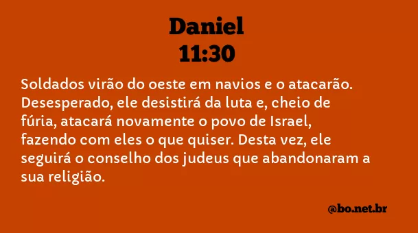 Daniel 11:30 NTLH