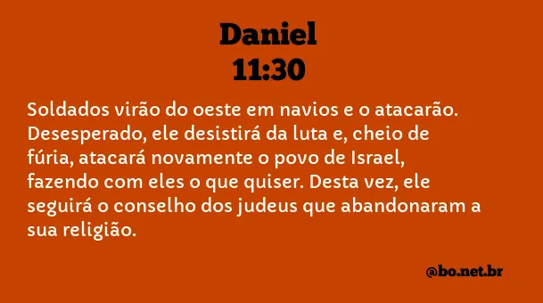 Daniel 11:30 NTLH