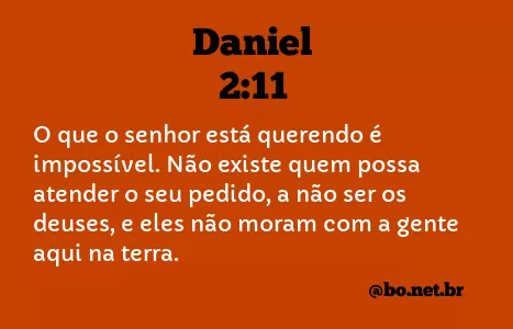 Daniel 2:11 NTLH