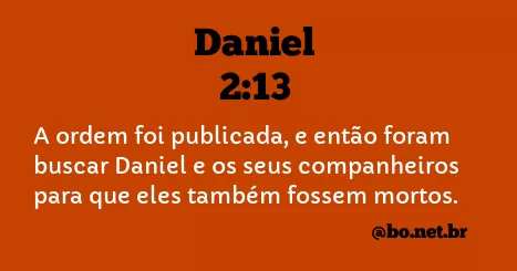 Daniel 2:13 NTLH