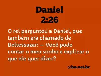 Daniel 2:26 NTLH
