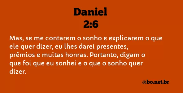 Daniel 2:6 NTLH