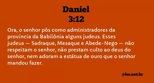 Daniel 3:12 NTLH