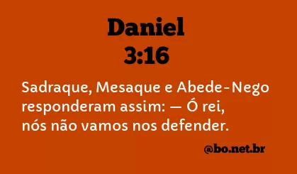 Daniel 3:16 NTLH