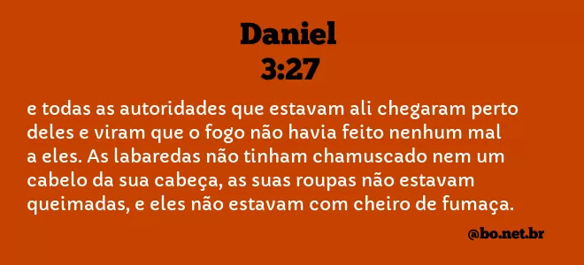 Daniel 3:27 NTLH