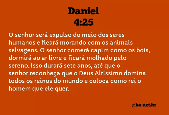 Daniel 4:25 NTLH