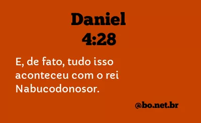 Daniel 4:28 NTLH