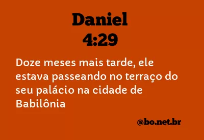 Daniel 4:29 NTLH