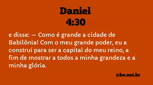 Daniel 4:30 NTLH