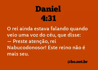 Daniel 4:31 NTLH
