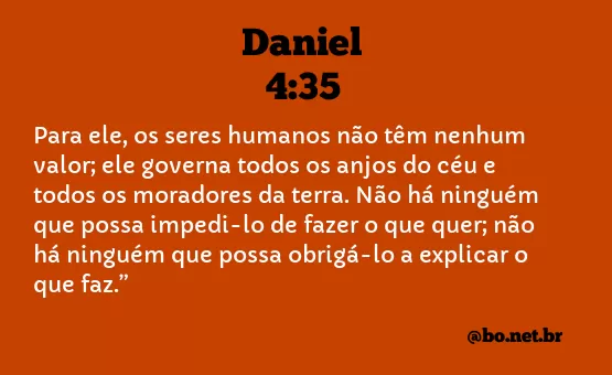 Daniel 4:35 NTLH