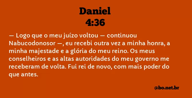 Daniel 4:36 NTLH
