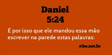 Daniel 5:24 NTLH