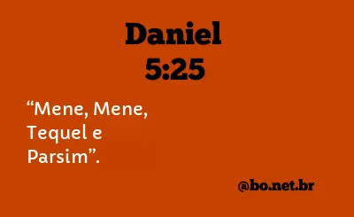 Daniel 5:25 NTLH